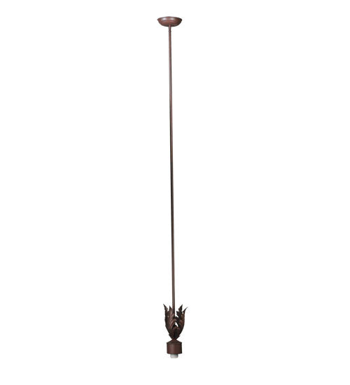 Meyda Lighting Orleans 12" Rusty Nail Pendant Light With White Scalvo Shade Glass