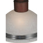 Meyda Lighting Orleans 12" Rusty Nail Pendant Light With White Scalvo Shade Glass