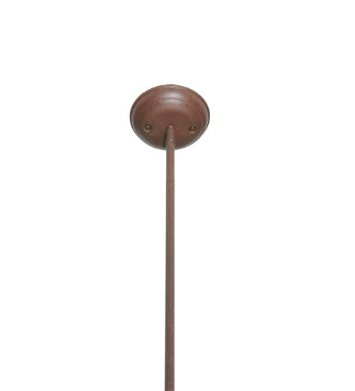 Meyda Lighting Orleans 12" Rusty Nail Pendant Light With White Scalvo Shade Glass