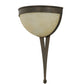 Meyda Lighting Orva 13" Gilded Tobacco Prime Wall Sconce With Beige Shade Glass