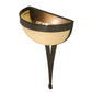 Meyda Lighting Orva 13" Gilded Tobacco Prime Wall Sconce With Beige Shade Glass