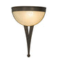 Meyda Lighting Orva 13" Gilded Tobacco Prime Wall Sconce With Beige Shade Glass