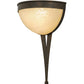 Meyda Lighting Orva 13" Gilded Tobacco Prime Wall Sconce With Beige Shade Glass