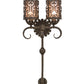 Meyda Lighting Oskar 16" 2-Light Antiquity Wall Sconce With Silver Mica Shade Glass