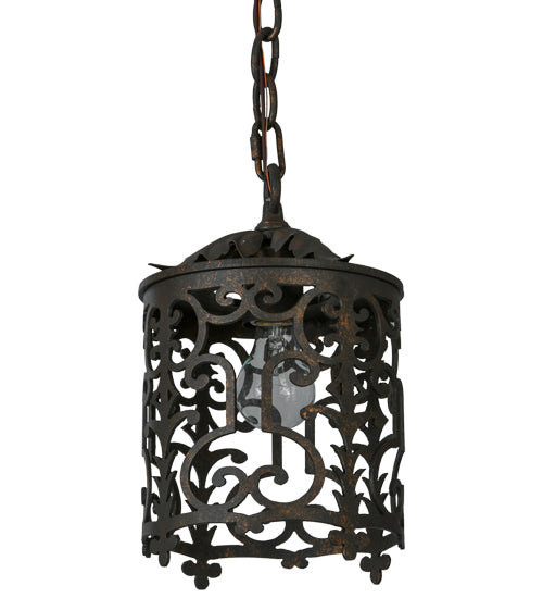 Meyda Lighting Oskar 8" Gilded Tobacco Mini Pendant Light