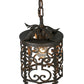 Meyda Lighting Oskar 8" Gilded Tobacco Mini Pendant Light