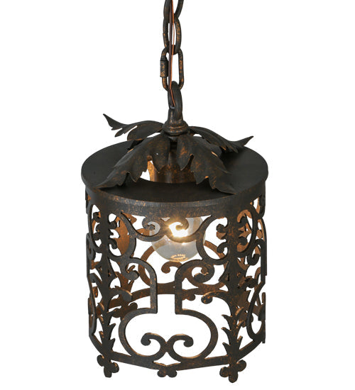 Meyda Lighting Oskar 8" Gilded Tobacco Mini Pendant Light