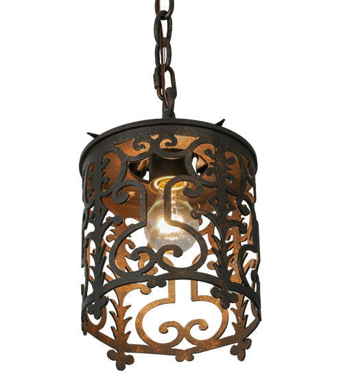 Meyda Lighting Oskar 8" Gilded Tobacco Mini Pendant Light