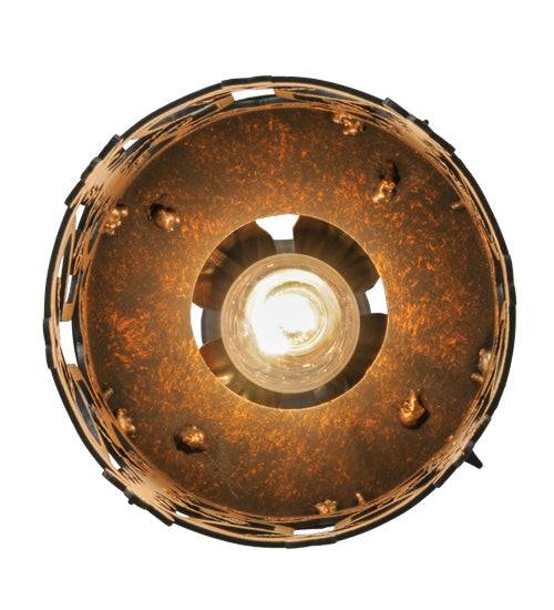 Meyda Lighting Oskar 8" Gilded Tobacco Mini Pendant Light