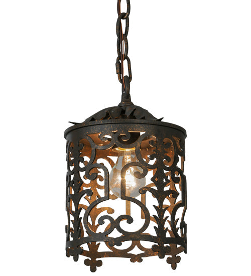 Meyda Lighting Oskar 8" Gilded Tobacco Mini Pendant Light