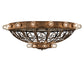 Meyda Lighting Osteria 46" 24-Light Pompeii Gold Flush Mount Light