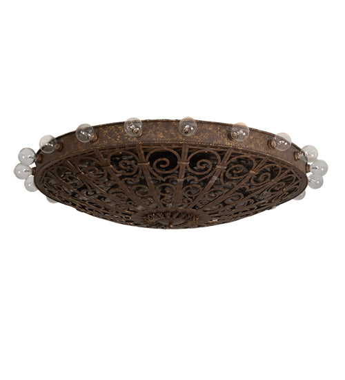 Meyda Lighting Osteria 52" 20-Light Pompeii Gold Flush Mount Light