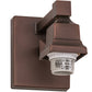 Meyda Lighting Otero 5" Mahogany Bronze Wall Sconce With Multi-Colored Shade Glass