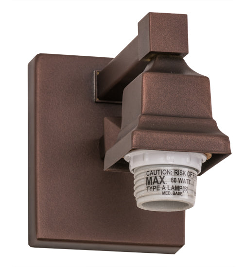 Meyda Lighting Otero 5" Mahogany Bronze Wall Sconce With Multi-Colored Shade Glass