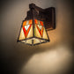 Meyda Lighting Otero 5" Mahogany Bronze Wall Sconce With Multi-Colored Shade Glass