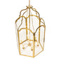 Meyda Lighting Ouro 36" 6-Light Polished Brass Pendant Light With Clear Shade Glass