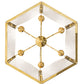 Meyda Lighting Ouro 36" 6-Light Polished Brass Pendant Light With Clear Shade Glass