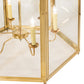 Meyda Lighting Ouro 36" 6-Light Polished Brass Pendant Light With Clear Shade Glass
