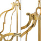 Meyda Lighting Ouro 36" 6-Light Polished Brass Pendant Light With Clear Shade Glass