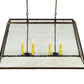 Meyda Lighting Ovation 48" 8-Light Antique Rust Island Pendant Light With Clear Seeded Shade Glass