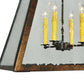 Meyda Lighting Ovation 48" 8-Light Antique Rust Island Pendant Light With Clear Seeded Shade Glass