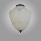 Meyda Lighting Ovum Aquinum 14" 2-Light Mahogany Bronze Flush Mount Light With White Opal Art Shade Glass
