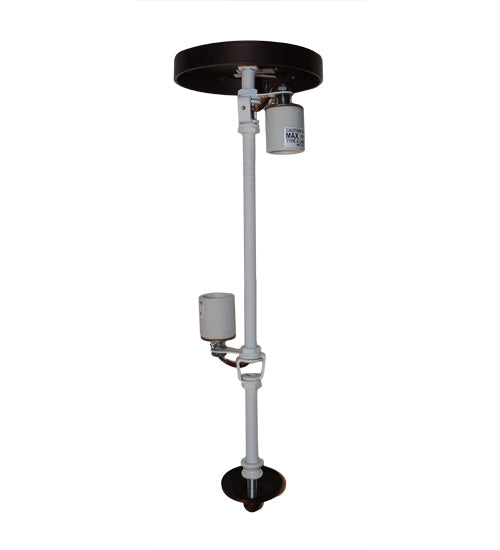 Meyda Lighting Ovum Aquinum 14" 2-Light Mahogany Bronze Flush Mount Light With White Opal Art Shade Glass