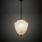 Meyda Lighting Ovum Aquinum 14" 2-Light Mahogany Bronze Pendant Light With White Opal Shade Glass