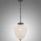 Meyda Lighting Ovum Aquinum 14" 2-Light Mahogany Bronze Pendant Light With White Opal Shade Glass