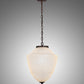Meyda Lighting Ovum Aquinum 14" 2-Light Mahogany Bronze Pendant Light With White Opal Shade Glass