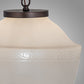 Meyda Lighting Ovum Aquinum 14" 2-Light Mahogany Bronze Pendant Light With White Opal Shade Glass
