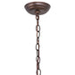 Meyda Lighting Ovum Aquinum 14" 2-Light Mahogany Bronze Pendant Light With White Opal Shade Glass