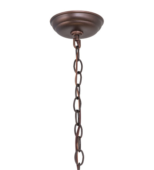 Meyda Lighting Ovum Aquinum 14" 2-Light Mahogany Bronze Pendant Light With White Opal Shade Glass