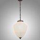 Meyda Lighting Ovum Aquinum 14" 2-Light Mahogany Bronze Pendant Light With White Opal Shade Glass