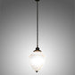 Meyda Lighting Ovum Aquinum 14" Antique Brass Pendant Light With White Opal Shade Glass