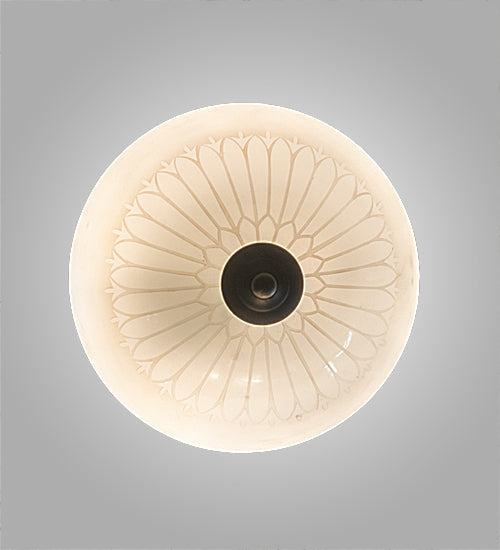 Meyda Lighting Ovum Aquinum 14" Antique Brass Pendant Light With White Opal Shade Glass