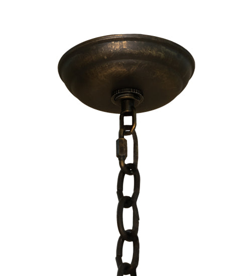 Meyda Lighting Ovum Aquinum 14" Antique Brass Pendant Light With White Opal Shade Glass