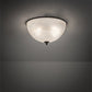 Meyda Lighting Ovum Aquinum 18" 4-Light Mahogany Bronze Flush Mount Light With White Shade Glass