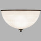 Meyda Lighting Ovum Aquinum 18" 4-Light Mahogany Bronze Flush Mount Light With White Shade Glass