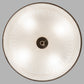 Meyda Lighting Ovum Aquinum 18" 4-Light Mahogany Bronze Flush Mount Light With White Shade Glass