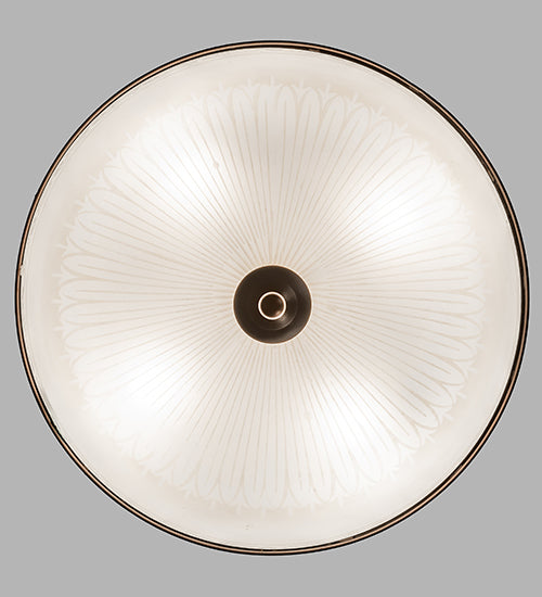 Meyda Lighting Ovum Aquinum 18" 4-Light Mahogany Bronze Flush Mount Light With White Shade Glass