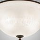 Meyda Lighting Ovum Aquinum 18" 4-Light Mahogany Bronze Flush Mount Light With White Shade Glass