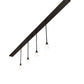 Meyda Lighting Oyster Bay 118" 4-Light Solar Black Goblet Island Pendant Light With White Opal Shade Glass