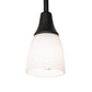Meyda Lighting Oyster Bay 118" 4-Light Solar Black Goblet Island Pendant Light With White Opal Shade Glass