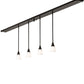 Meyda Lighting Oyster Bay 118" 4-Light Solar Black Goblet Island Pendant Light With White Opal Shade Glass