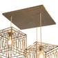 Meyda Lighting Pablo 32" 3-Light Brushed Brass Cascading Pendant Light