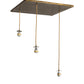Meyda Lighting Pablo 32" 3-Light Brushed Brass Cascading Pendant Light