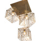 Meyda Lighting Pablo 32" 3-Light Brushed Brass Cascading Pendant Light