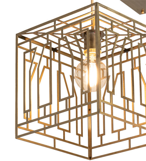 Meyda Lighting Pablo 32" 3-Light Brushed Brass Cascading Pendant Light