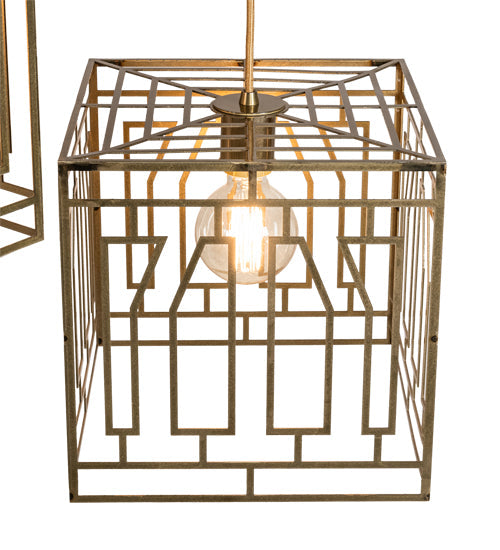 Meyda Lighting Pablo 32" 3-Light Brushed Brass Cascading Pendant Light